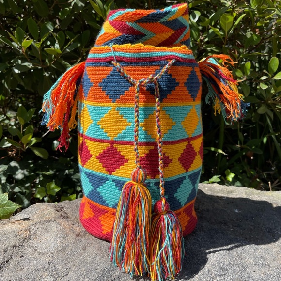 Wayuu Mochila Multicolor Bag NWT - Picture 3 of 8